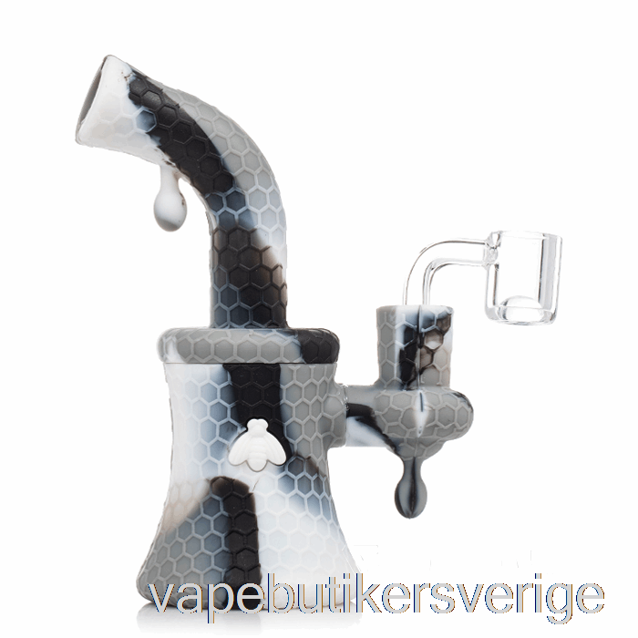 Vape Sverige Stratus Bee Silikon Dab Rig Marmor Grå (svart / Grå / Vit)